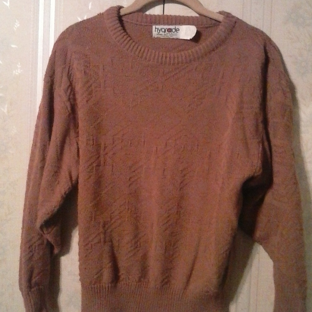 HYGRADE MAUVE LONG SLEEVE TEXTURED SWEATER